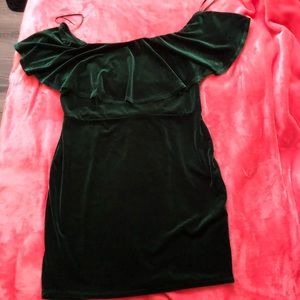 Forever21 PlusSize Velvet Off the Shoulder Dress